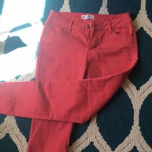 Red Cropped jeans